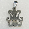 Stainless Steel Pendants, 25x19mm, Sold by PC 