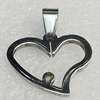 Stainless Steel Pendants, Hollow Heart 23x19mm, Sold by PC 