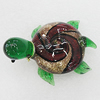 Lampwork Glass Decorations, Tortoise 58x44mm, Sold by PC