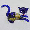 Lampwork Glass Decorations, Cat 63x34mm, Sold by PC