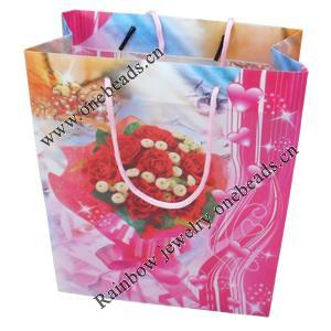 Gift Shopping Bag, Matte PPC, Size: about 31cm wide, 39cm high, 9cm bottom wide, Sold by Box