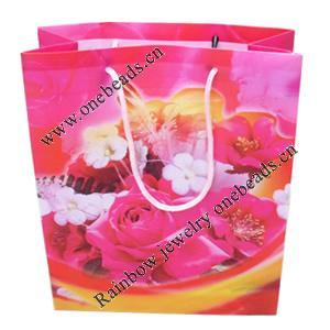 Gift Shopping Bag, Matte PPC, Size: about 31cm wide, 39cm high, 9cm bottom wide, Sold by Box