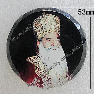 Fridge Magnet, Glass Crystal with Magnet, 53mm, Sold by PC  