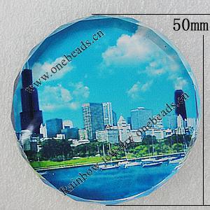 Fridge Magnet, Glass Crystal with Magnet, 53mm, Sold by PC  