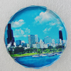 Fridge Magnet, Glass Crystal with Magnet, 53mm, Sold by PC  