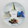 Fridge Magnet, Glass Crystal with Magnet, 50mm, Sold by PC  