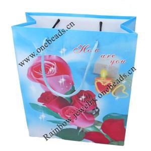 Gift Shopping Bag, Matte PPC, Size: about 31cm wide, 39cm high, 9cm bottom wide, Sold by Box