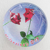 Fridge Magnet, Glass Crystal with Magnet, 50mm, Sold by PC  