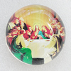 Fridge Magnet, Glass Crystal with Magnet, 50mm, Sold by PC  