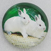 Fridge Magnet, Glass Crystal with Magnet, 50mm, Sold by PC