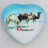 Fridge Magnet, Glass Crystal with Magnet, Heart 50x45mm, Sold by PC