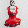 Zinc Alloy Enamel Pendant, Nickel-free & Lead-free, A Grade Clothes 20x14mm, Sold by PC  