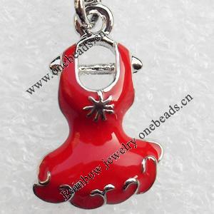 Zinc Alloy Enamel Pendant, Nickel-free & Lead-free, A Grade Clothes 20x14mm, Sold by PC  