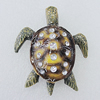 Fridge Magnet, Resin Cabochons With Magnet Beads, Turtle 62x50mm, Sold by PC