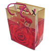 Gift Shopping Bag, Translucent PPC, Size: about 26cm wide, 33cm high, 8cm bottom wide, Sold by Box