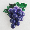 Fridge Magnet, Resin Cabochons With Magnet Beads, Grape 55x51mm, Sold by PC