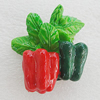 Fridge Magnet, Resin Cabochons With Magnet Beads, Capsicum 42x38mm, Sold by PC