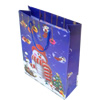 Gift Shopping Bag, Christmas Matte PPC, Size: about 31cm wide, 39cm high, 9cm bottom wide, Sold by Box