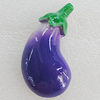 Fridge Magnet, Resin Cabochons With Magnet Beads, Eggplant 57x31mm, Sold by PC