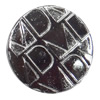 Metal Alloy Button, Costume Accessories，25mm in diameter，Flat Round, Sold by Bag