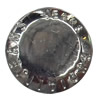 Metal Alloy Button, Costume Accessories，17mm in diameter，Flat Round, Sold by Bag