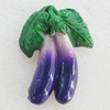 Fridge Magnet, Resin Cabochons With Magnet Beads, Eggplant 54x41mm, Sold by PC