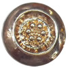 Metal Alloy Button, Costume Accessories，20mm in diameter，Flat Round, Sold by Bag