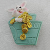Fridge Magnet, Resin Cabochons With Magnet Beads, Rabbit 60x42mm, Sold by PC