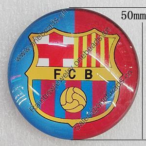 Fridge Magnet, Glass Crystal with Magnet, 50x14mm, Sold by PC