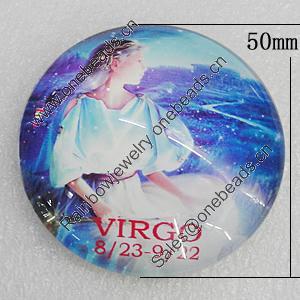 Fridge Magnet, Glass Crystal with Magnet, 50x14mm, Sold by PC