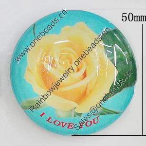 Fridge Magnet, Glass Crystal with Magnet, 50x14mm, Sold by PC