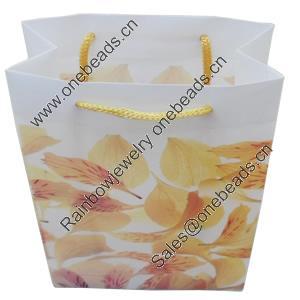 Gift Shopping Bag, Matte PPC, Size: about 29.5cm wide, 37.5cm high, 10cm bottom wide, Sold by Box