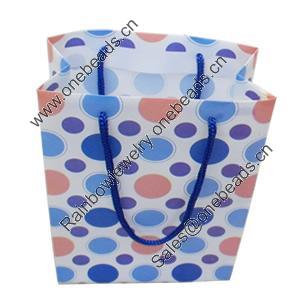 Gift Shopping Bag, Matte PPC, Size: about 12.5cm wide, 17.5cm high, 5.5cm bottom wide, Sold by Box