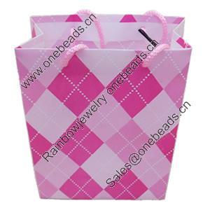 Gift Shopping Bag, Matte PPC, Size: about 27cm wide, 33cm high, 9cm bottom wide, Sold by Box