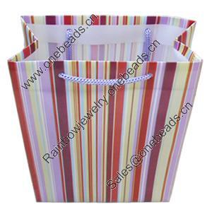 Gift Shopping Bag, Matte PPC, Size: about 29.5cm wide, 37.5cm high, 10cm bottom wide, Sold by Box