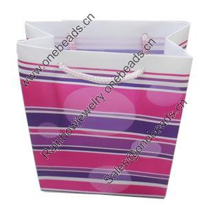 Gift Shopping Bag, Matte PPC, Size: about 29.5cm wide, 37.5cm high, 10cm bottom wide, Sold by Box