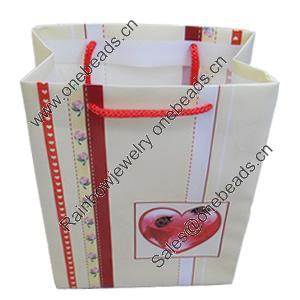 Gift Shopping Bag, Matte PPC, Size: about 29.5cm wide, 37.5cm high, 10cm bottom wide, Sold by Box