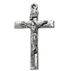 Pendant Zinc Alloy Jewelry Findings Lead-free, Cross 38x23mm Hole:2mm, Sold by Bag