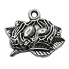 Pendant Zinc Alloy Jewelry Findings Lead-free, Leaf 20x17mm Hole:2mm, Sold by Bag