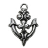 Pendant Zinc Alloy Jewelry Findings Lead-free, 40x28mm Hole:4mm, Sold by Bag