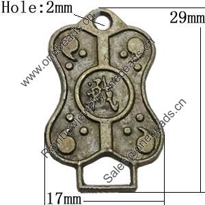 Connectors Zinc Alloy Jewelry Findings Lead-free, 29x17mm Hole:2mm, Sold by Bag