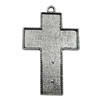 Pendant Zinc Alloy Jewelry Findings Lead-free, Cross 70x43mm Hole:5.5mm, Sold by Bag