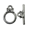 Clasps Zinc Alloy Jewelry Findings Lead-free, Loop:14x10mm Bar:16mm Hole:1.5mm, Sold by KG