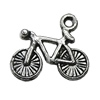 Pendant Zinc Alloy Jewelry Findings Lead-free, Bike 16x13mm Hole:1.5mm, Sold by Bag