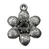 Pendants Zinc Alloy Jewelry Findings Lead-free, Flower 22x16mm Hole:1.5mm, Sold by Bag