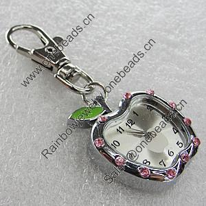 Metal Alloy Fashionable Waist Watch, Watch:about 33x30mm, Sold by PC