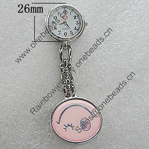 Metal Alloy Fashionable Waist Watch, Watch:about 26mm, Sold by PC