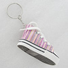 Key Chain, Iron Ring with canvas & rubber, Shoes 75x41mm, Sold by PC 