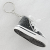 Key Chain, Iron Ring with canvas & rubber, Shoes 75x41mm, Sold by PC 