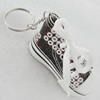 Key Chain, Iron Ring with canvas & rubber, Shoes 75x41mm, Sold by PC 